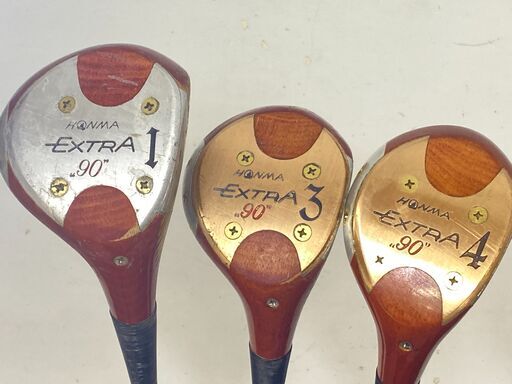 【美品】HONMA ホンマ パーシモン ドライバー EXTRA 90 HONMA EXTRA 90 ホンマ パーシモンドライバー 1W3W5W 3本 HONMA EXTRA