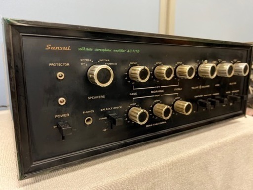 ■サンスイ SANSUI プリメインアンプ AU-777D■山水 音出し確認済み■ジャンク品 取説付