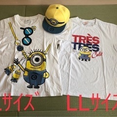 お値下げしました！【5/31まで】ミニオン Tシャツ2枚・キャッ...