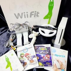 【決まりました】wii 本体　ゲーム　ソフト4本　Wiiフィット...