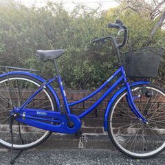 中古自転車 26インチ ママチャリ 青色