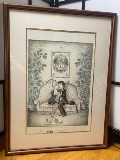 レイモン・ペイネ 『ハートのプレゼント』 リトグラフ 版画 絵画 結婚