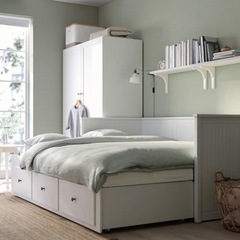 【ネット決済】IKEA ベッド　収納付き　シングル、ダブル　大き...