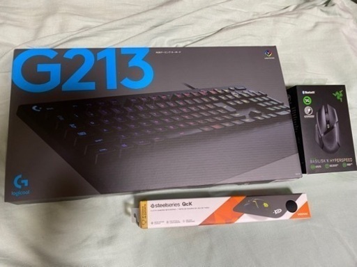 【明日削除】ゲーミングキーボード・マウス・マウスパッド3点セット(logicool,Razer,steelseries)