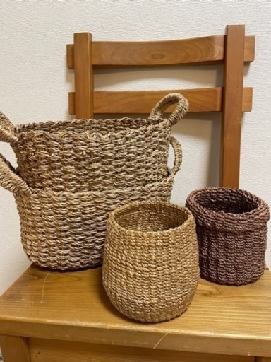 無印　廃盤品　手付きバスケット　カゴ　値下げ‼️