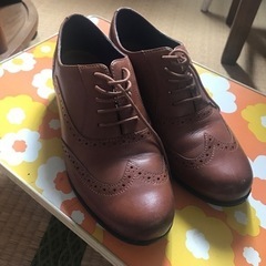 クラークス　革製　レディース　靴　茶色　24.5cm 