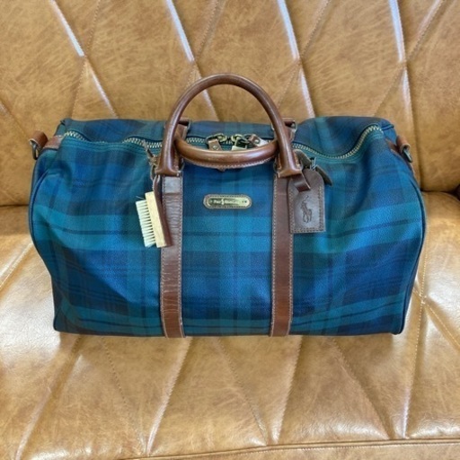 POLO RALPHLAUREN  ポロ　ラルフローレン　B139   ボストンバッグ　チェック柄　グリーン