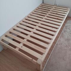 木製セミシングルベッド