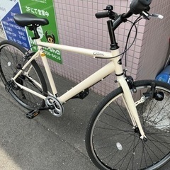 値下げしました。新古品　クロスバイク　クリーム　　Asahiブランド