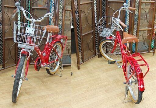 新品　子ども　キッズジュニア レッド 自転車18インチ 本州 送料無料 18インチ 補助輪 カゴ 子ども キッズ ジュニア