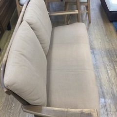 KO-111【ご来店頂ける方限定】ナガノインテリア　２シーターアームソファ