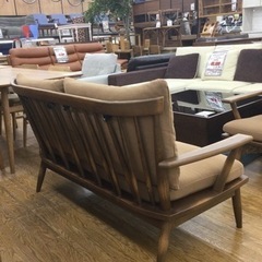 KO-111【ご来店頂ける方限定】ナガノインテリア　２シーターアームソファ