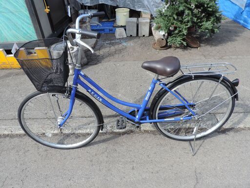 消費税 防犯登録料コミコミ価格　中古自転車　26インチ　ブルー　オートライト付　整備済み