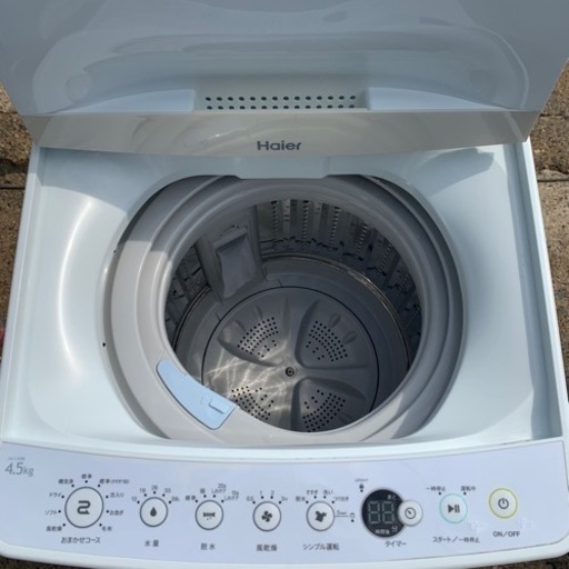 6220 ハイアール 4.5kg全自動洗濯機 ホワイト JW-C45BE-W