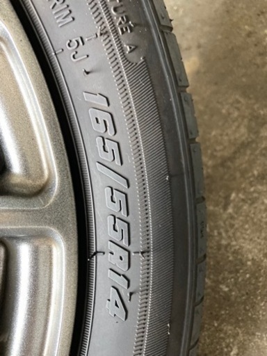 タイヤ、ホイール 165/5514 タイヤ 社外アルミ 日産オッティ EK ワゴンR等