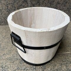 ③ウッドプランター（小）　木製植木鉢　アンティークホワイト