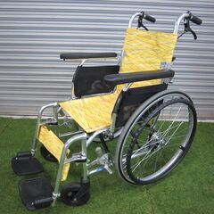 【中古】　車椅子 　ニッシン製自走式　（黄色）