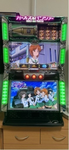 パチスロ実機　ガールズ\u0026パンツァー　コイン不要機つき
