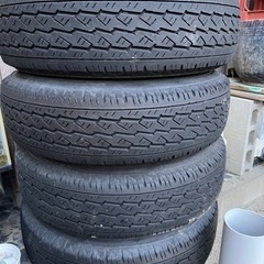 195/80R15 8分山アルミセット4本