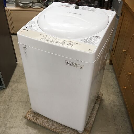 J922 3ヶ月保証付き！ TOSHIBA 東芝 全自動洗濯機 AW-4S3 4.2kg 2016年製 ホワイト 動作確認、クリーニング済み