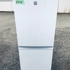 ✨2018年製✨2584番SHARP✨ノンフロン冷凍冷蔵庫✨SJ-14E5-KW‼️