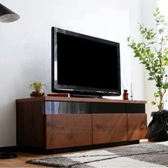 LOWYA テレビ台 日本製 ローテレビ台 ウォルナット