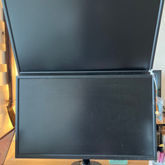 23.8“ モニター IO DATA 2個、デュアルスタンド