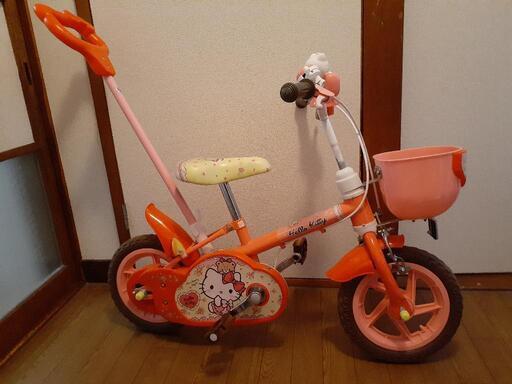 自転車 子供用 2歳 3歳 4歳 ハローキティ カジキリ自転車 12インチ 女の子 ノーパンクタイヤ