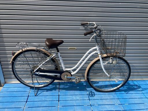 26インチ自転車　シティサイクル　後輪タイヤ交換済　ママチャリ