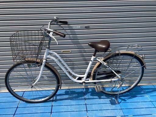 26インチ自転車　シティサイクル　後輪タイヤ交換済　ママチャリ