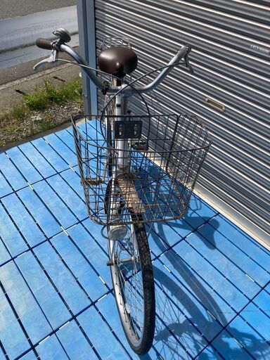26インチ自転車　シティサイクル　後輪タイヤ交換済　ママチャリ