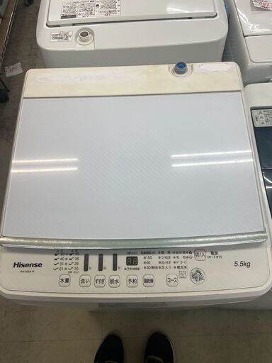 リサイクルショップどりーむ荒田店　1390　洗濯機　ハイセンス　5.5ｋ　やけ、劣化有