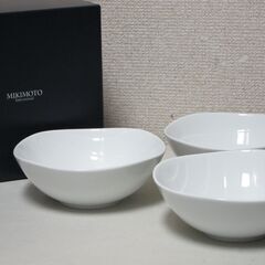 ボウル☆器 椀 3個セット 白 ホワイト 陶器製 MIKOIMO...