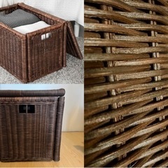 IKEA収納ボックス(解体できる＋ふた付き)・収納バスケット・収...