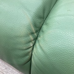 浜本工芸　本革　2人掛けソファ　全長141cm  二人掛け　レザー　グリーン　緑