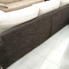 フクラ カウチソファ アクロス CH621 横幅 約228ｃｍ L字ソファ オットマン付 羽毛クッション HUKLA 中古 苫小牧西店