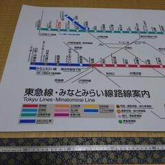 路線図　東急線　みなとみらい線