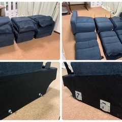 電動リクライニング　ソファ　3人掛け　首部も電動稼働