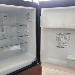 【リサイクルショップどりーむ天保山店】●1646●　☆新生活応援☆　ハイセンス　２ドア冷蔵庫　2018年製　容量１３４L　HR-G13A-BR　オシャレなガラスブラウン♪