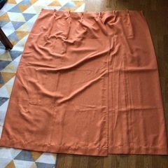 オレンジのカーテン　150cm×178cm 2枚組