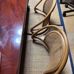 昭和レトロ　籐の座椅子