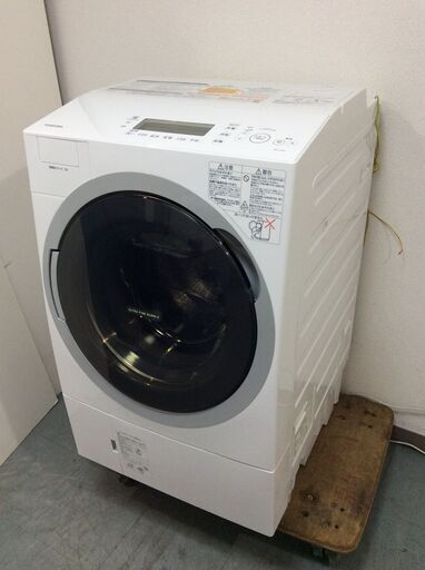(5/8受渡済)YJT3952【TOSHIBA/東芝 ドラム洗濯機 洗濯11.0㎏乾燥7.0㎏】美品 2018年製 TW-117E5L 家電 洗濯 左開き