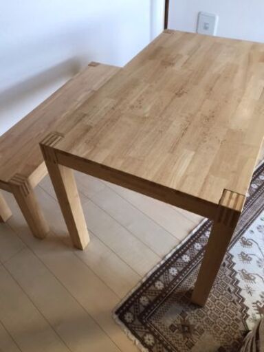 Ikea Nordby ダイニングテーブル ベンチセット Kasa 大磯のダイニングセットの中古あげます 譲ります ジモティーで不用品の処分