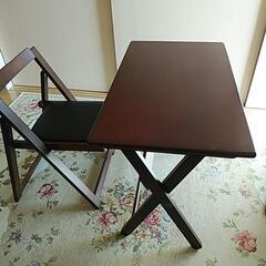 簡易テーブル、椅子一脚　無料