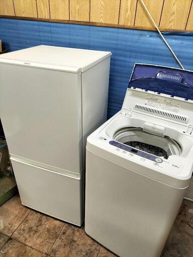 只今、商談中となっております。新生活応援家電セット！！No５６ アクア AQR-16G（W）（W）2ドア冷蔵庫　157L 2018年製・ヤマダ電機 YWM-T50A1　全自動洗濯機 5.0K 2017年製  2点セット！！
