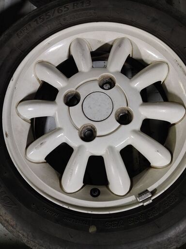 引取限定ラパン純正アルミ155/65R13タイヤホイールセット 引取限定ラパン純正アルミ155/65R13タイヤホイールセット