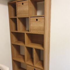 新品 [幅90] LOWYA キャビネット 縦型 横型 完成品 国産 木製