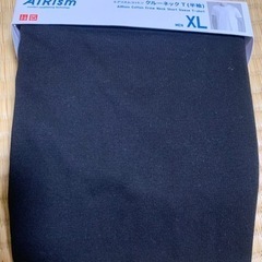 ユニクロ　エアリズム　クルーネックT(半袖)黒　新品
