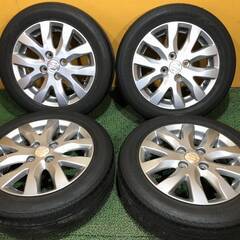 No.760　スズキ ワゴンR純正ホイール　14インチ 14×4.5J　4穴 PCD100　ブリヂストンタイヤ 155/65R14　4本 売切 140サイズ×4