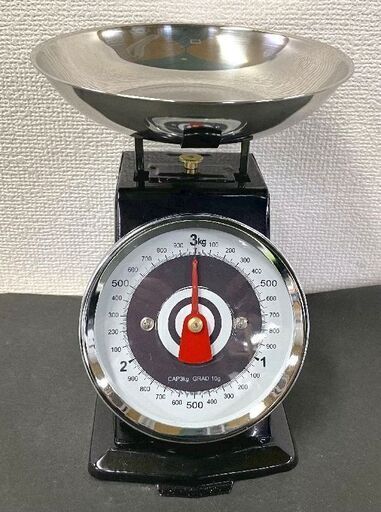 JM14858)上皿ハカリ 3kg 1個 カラー：ブラック、ダークブラウン、ホワイト 中古品【取りに来られる方限定】